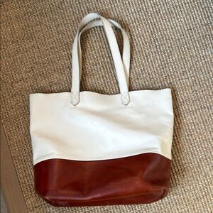 Nisolo Two-Tone Leather Tote Bag